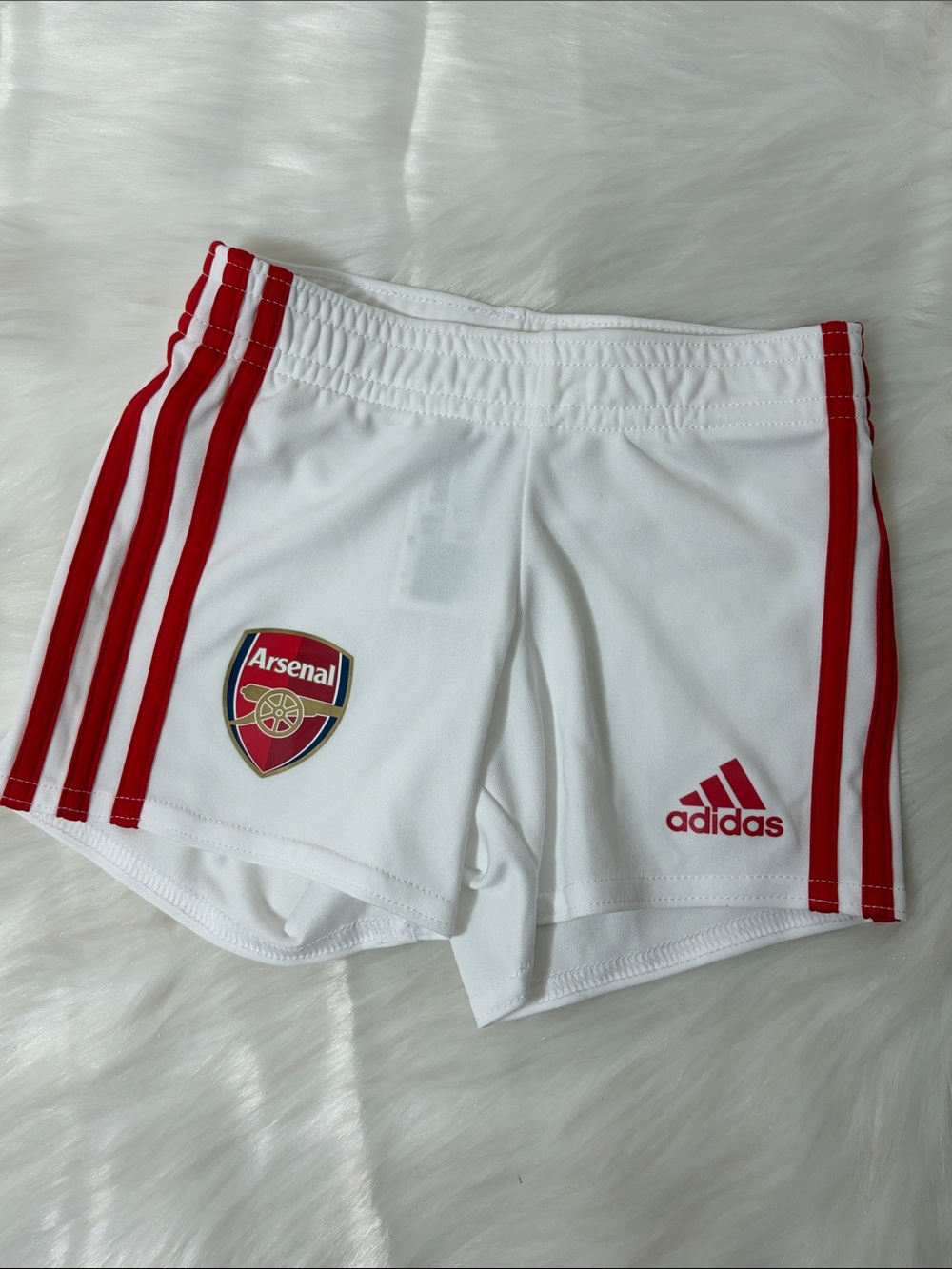 Adidas Red White Arsenal Soccer Shirt Shorts Set - Picture 5 of 7